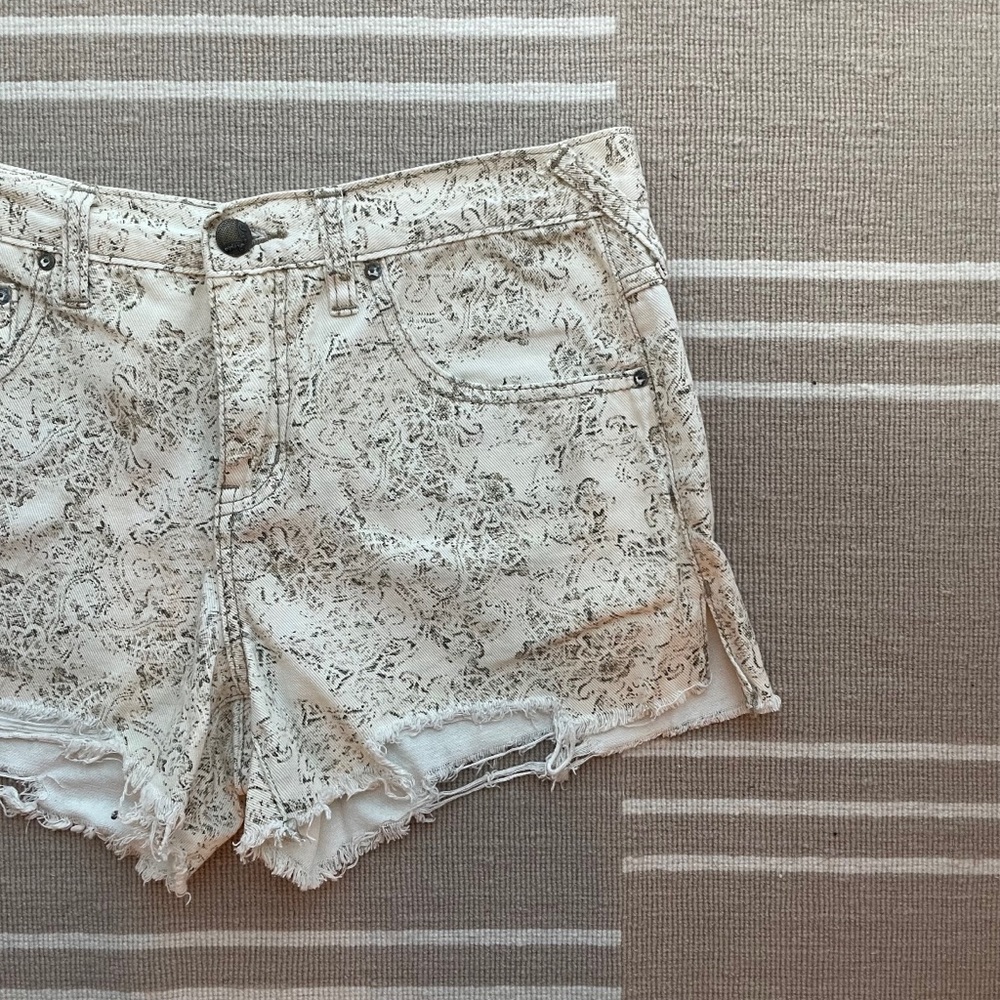 Free People White Denim Shorts